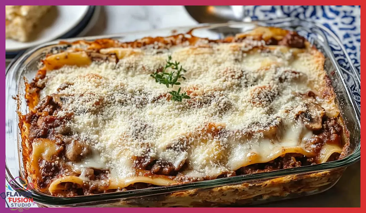 Mushroom and spinach lasagna