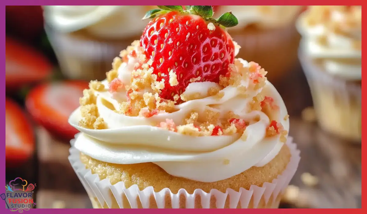 Strawberry Crunch Cupcakes