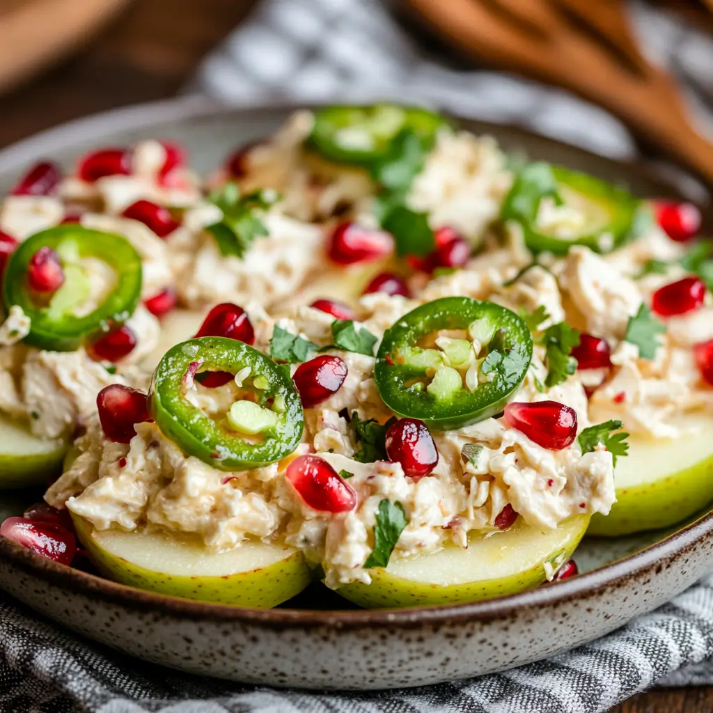 Pomegranate Jalapeño Chicken Salad