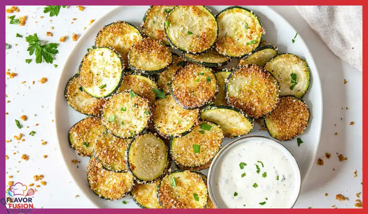 Crispy baked zucchini chips