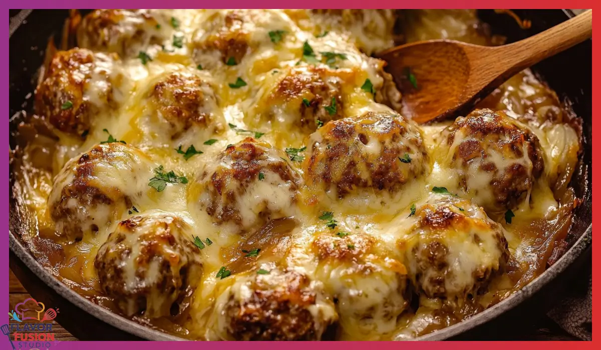French Onion Meatballs