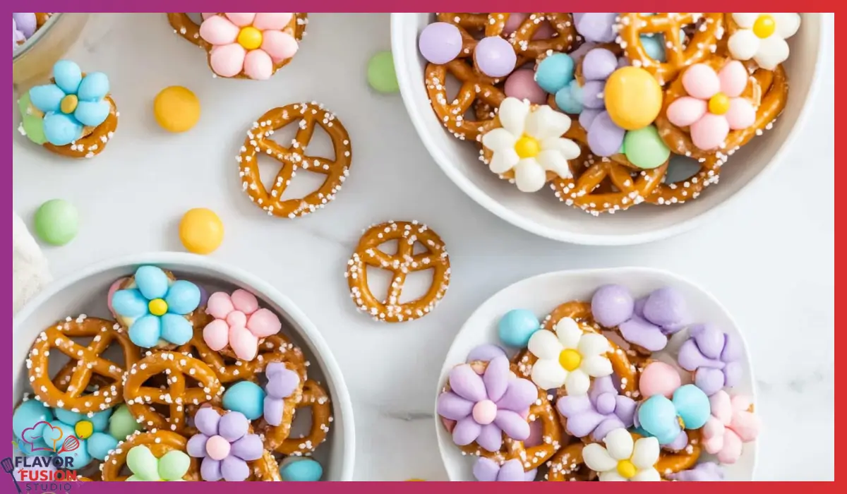 Spring Flower Pretzel Bites