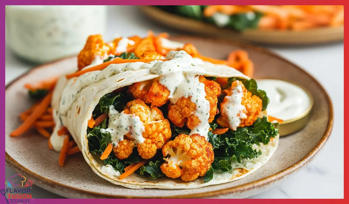 Vegan Buffalo Cauliflower Wraps